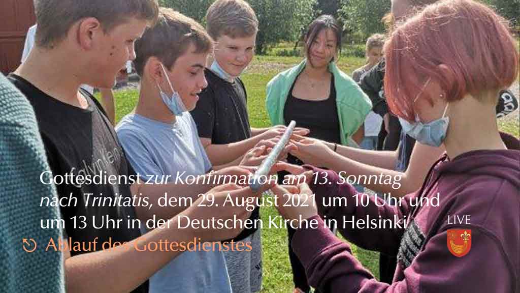 Gottesdienstordnung und Liedblatt am 29. August 2021 um 10 und um 13 Uhr (PDF)