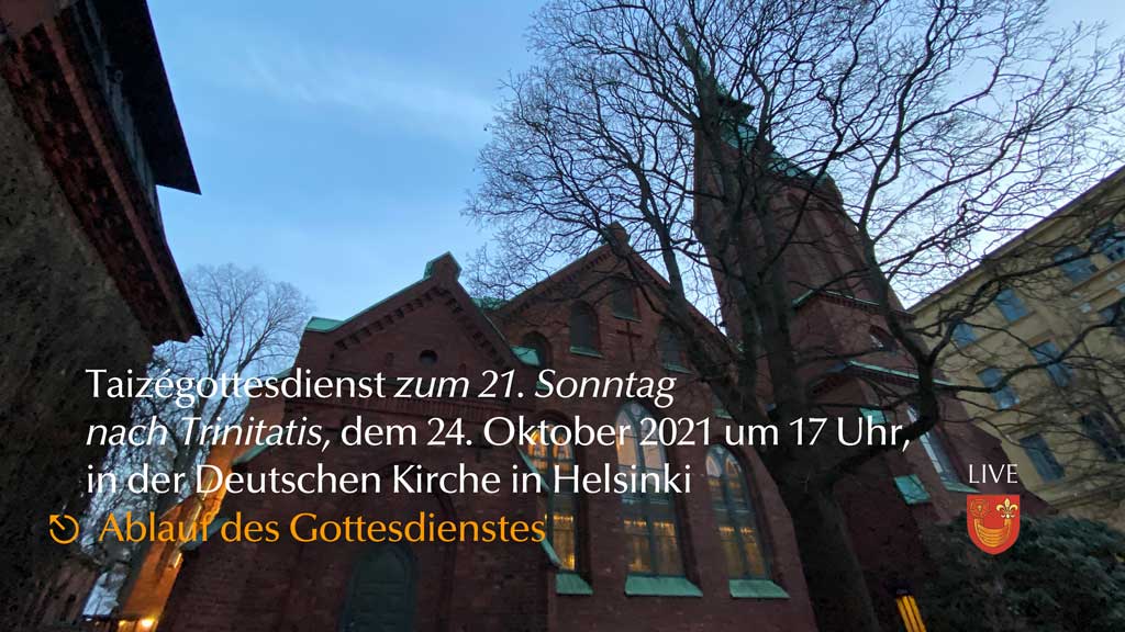 Gottesdienstordnung und Liedblatt am 24. Oktober 2021 um 17 Uhr (PDF)
