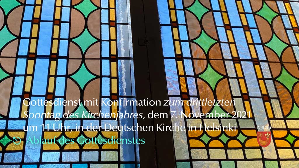 Gottesdienstordnung und Liedblatt am 7. November 2021 um 11 Uhr (PDF)