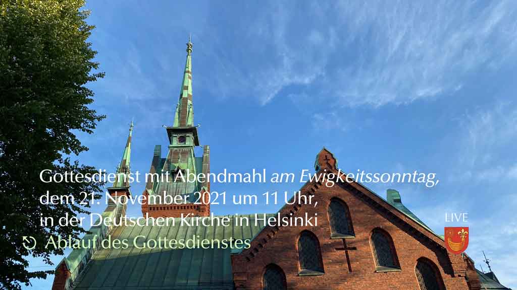 Gottesdienstordnung und Liedblatt am 21. November 2021 um 11 Uhr (PDF)