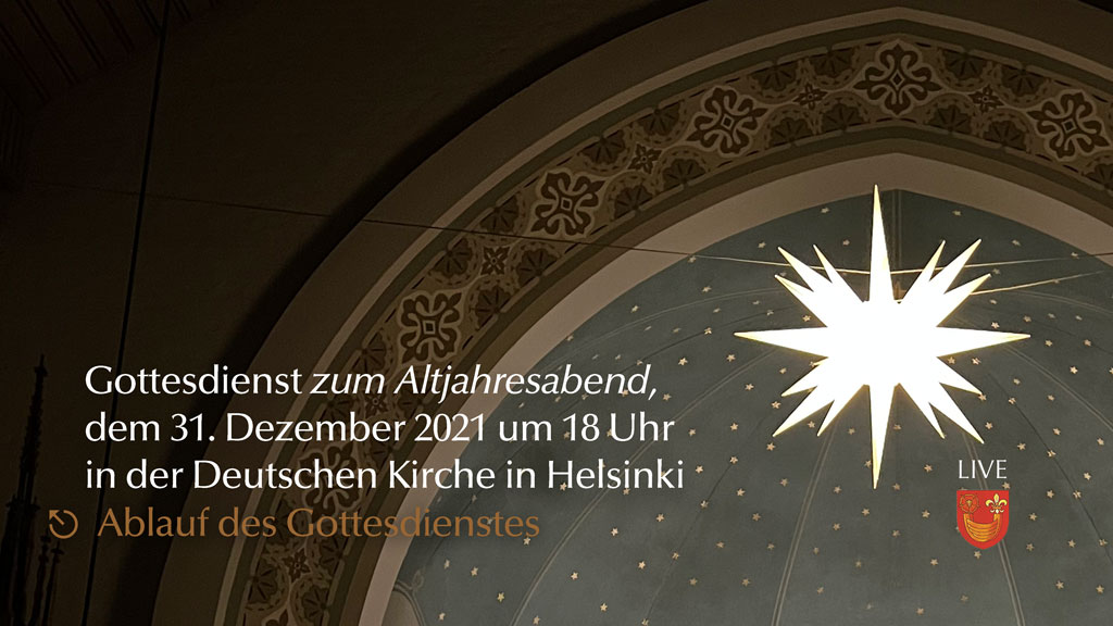 Gottesdienstordnung und Liedblatt am 31. Dezember 2021 um 18 Uhr (PDF)