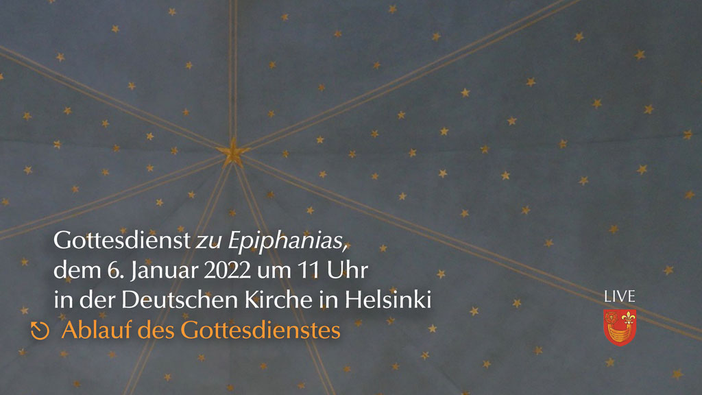 Gottesdienstordnung und Liedblatt am 6. Januar 2022 um 11 Uhr (PDF) Gottesdienstordnung und Liedblatt am 6. Januar 2022 um 11 Uhr (PDF)
