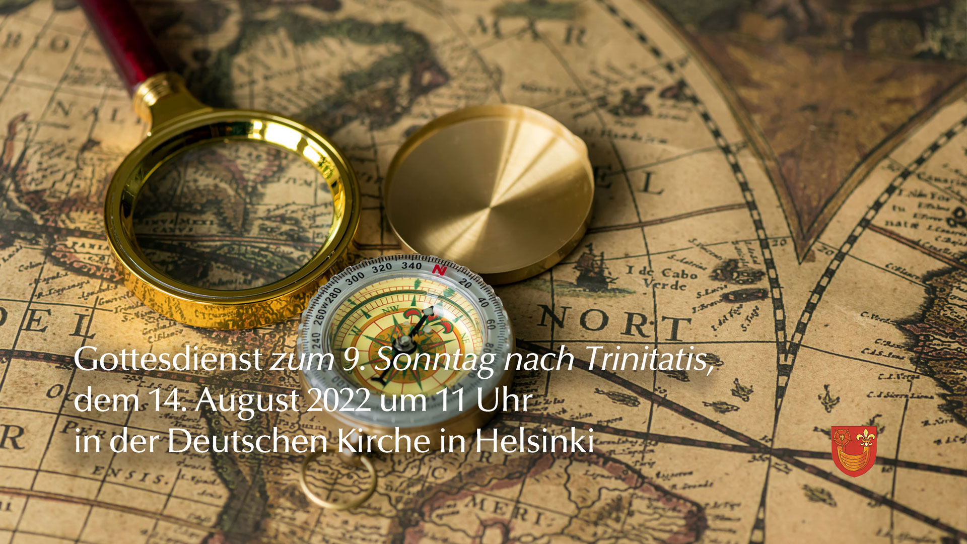 Gottesdienst zum 9. Sonntag nach Trinitatis, dem 14 August 2022 um 11 Uhr in Helsinki