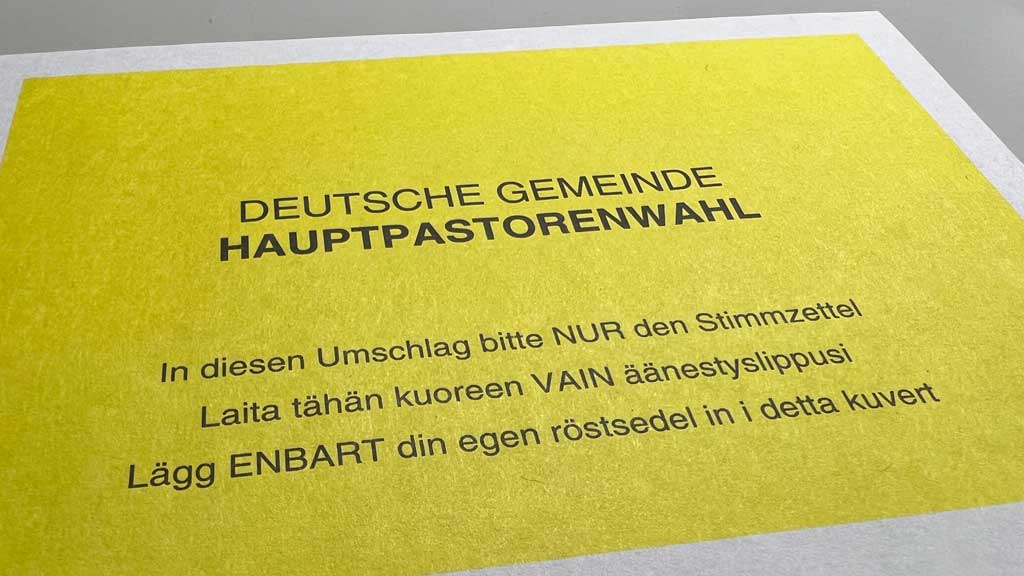 Hauptpastorenwahl in der Deutschen Gemeinde in Finnland 2022