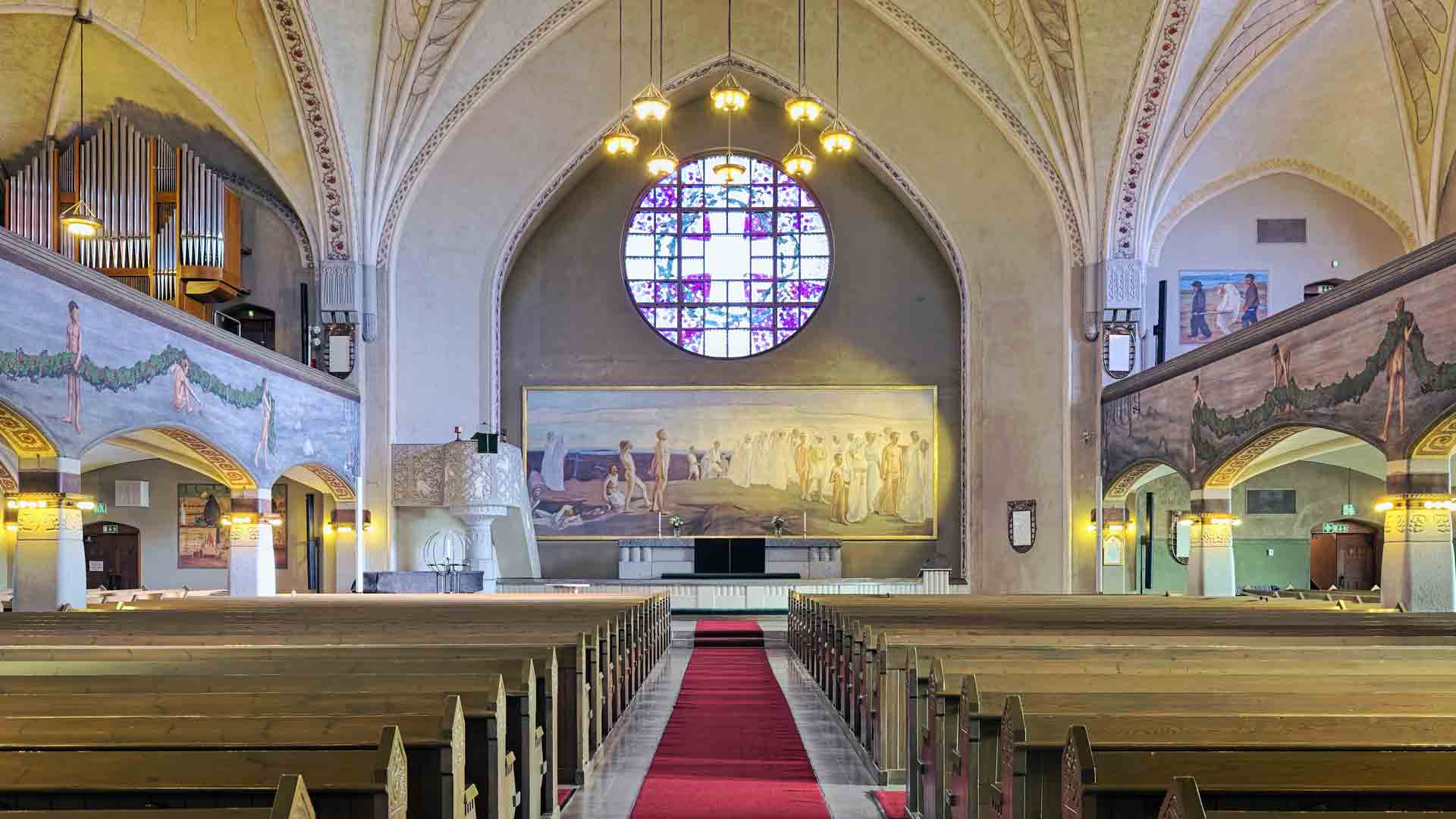 Kirchraum im Dom zu Tampere, Finnland