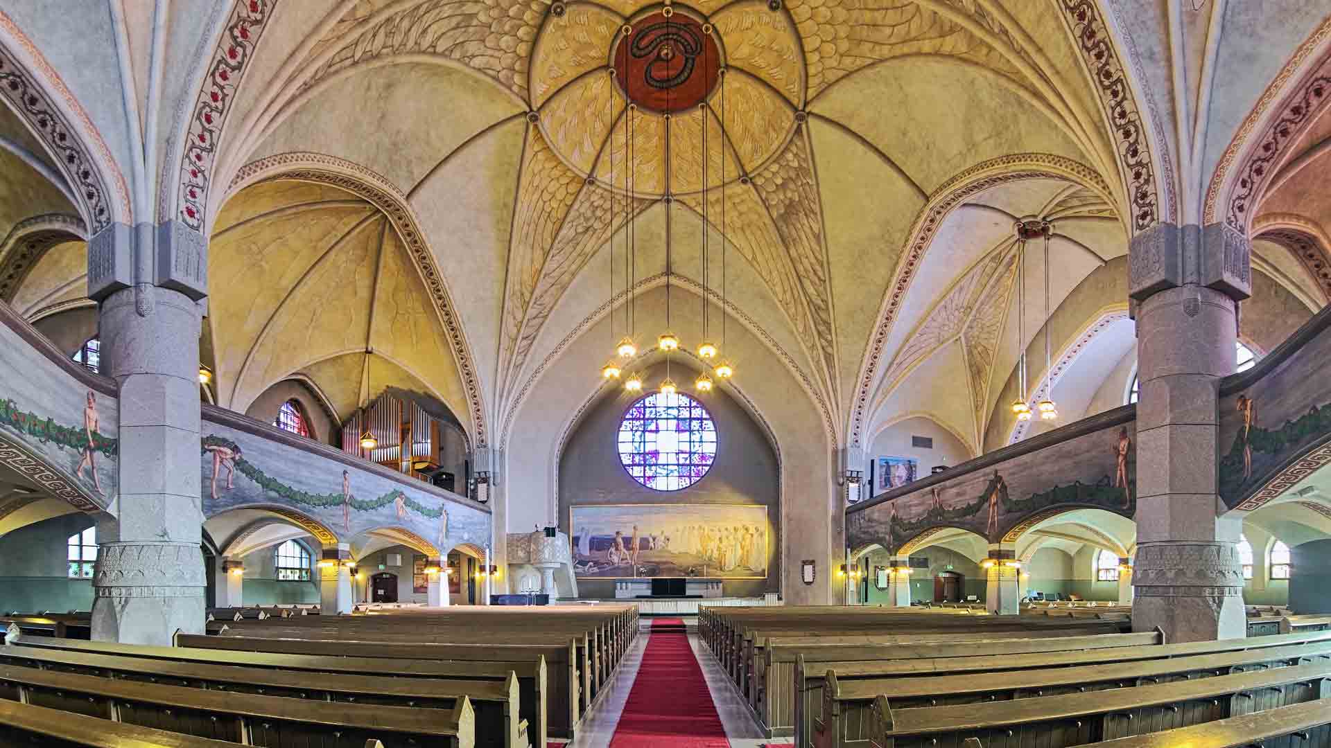 Kirchraum im Dom zu Tampere, Finnland