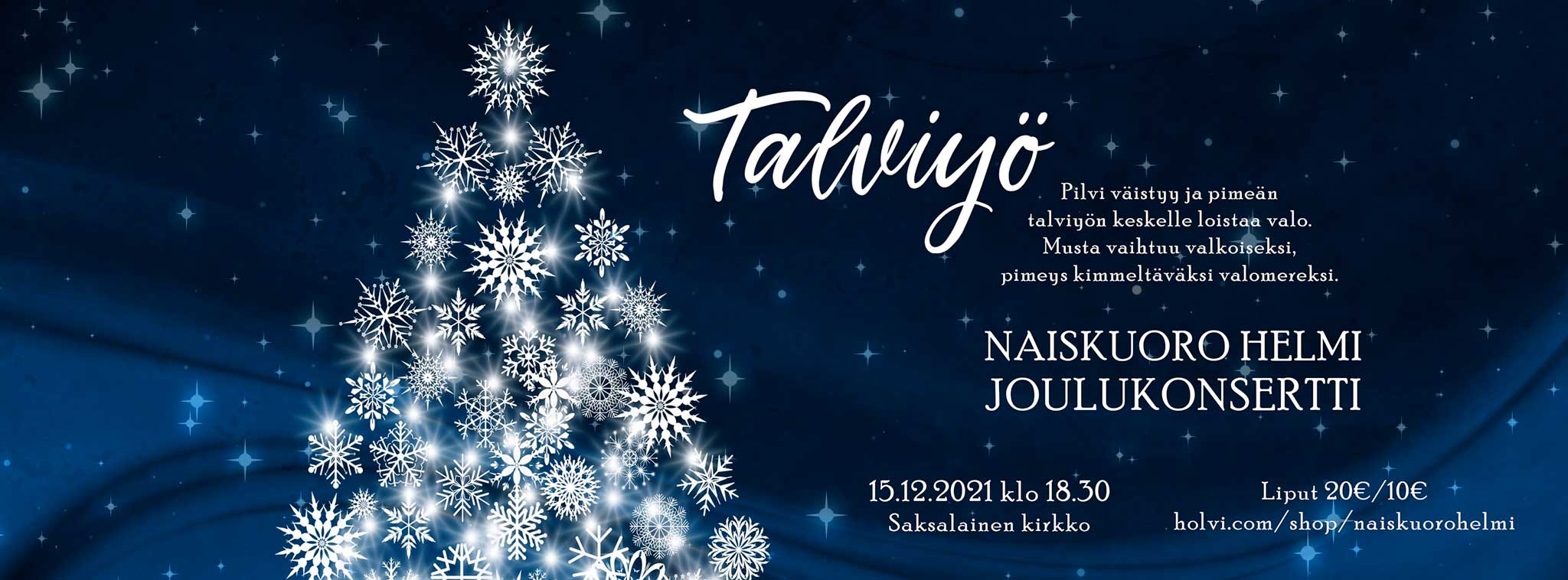 Naiskuoro Helmien Talviyö 15.12.2021