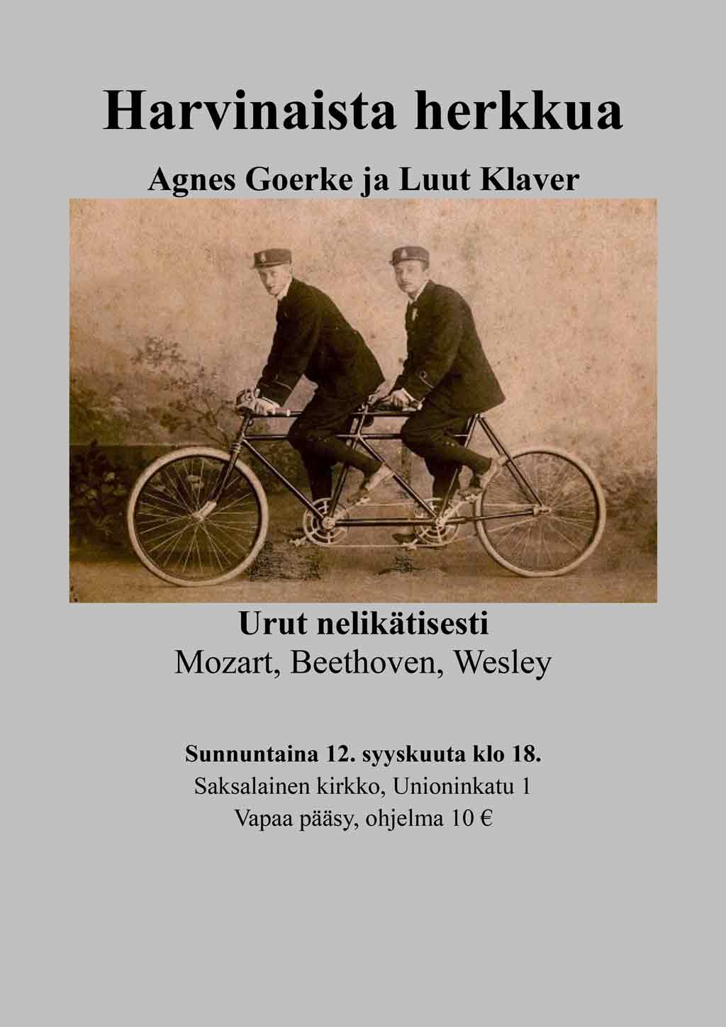 ‚Seltene Delikatessen‘ am 12. September 2021 um 18 Uhr in der Deutschen Kirche in Helsinki: Orgelmusik für 4 Hände